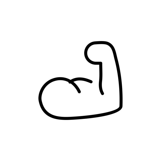 简单的肌肉线条图标。图片下载