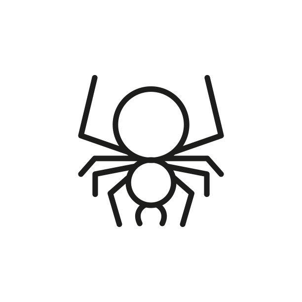 简单的蜘蛛线图标。图片下载
