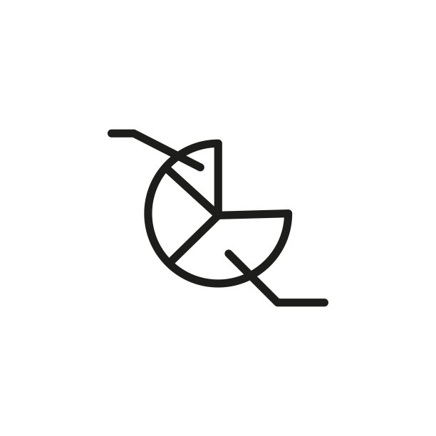 简约饼图线条图标图片下载