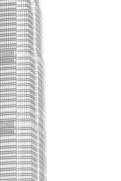 手绘香港建筑抽象画图片下载