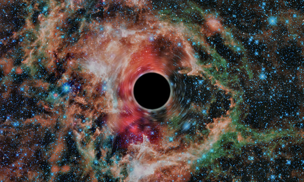 黑洞，空间插图图片下载