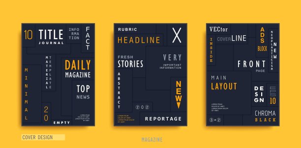 创意黑色封面模板。材料设计具有浮雕效果。时髦的向量的海报图片下载