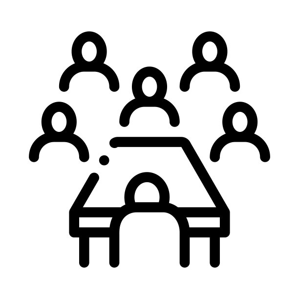 商业研讨会图标矢量轮廓插图图片下载