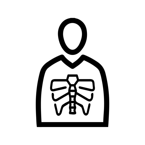 x射线图标，骨骼，病人，放射学，黑色x射线矢量图片下载