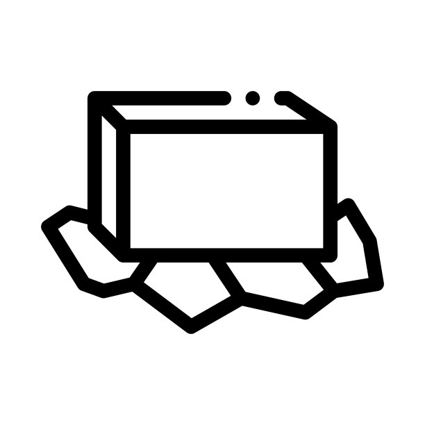 拆开的黄油图标矢量轮廓插图图片下载