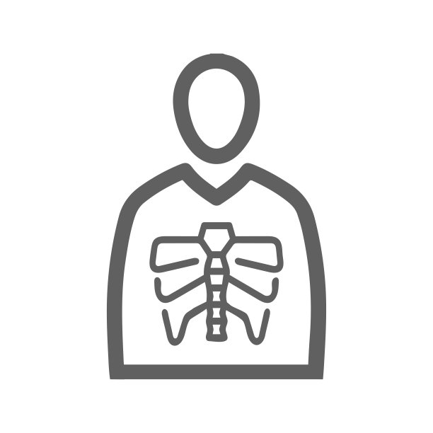 x射线图标，骨骼，病人，放射学，灰色x射线矢量图片下载
