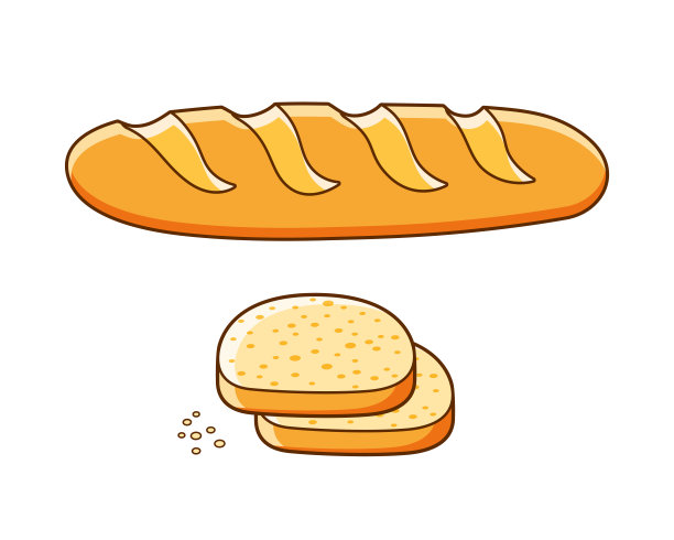 长棍面包切片图片下载