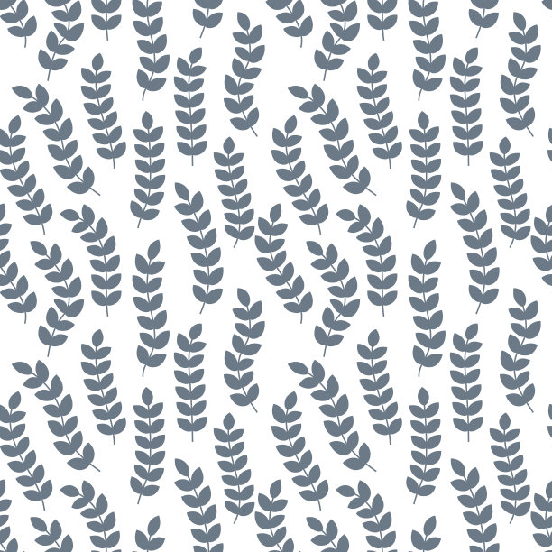 有枝和叶的花无缝图案。矢量插图。图片下载