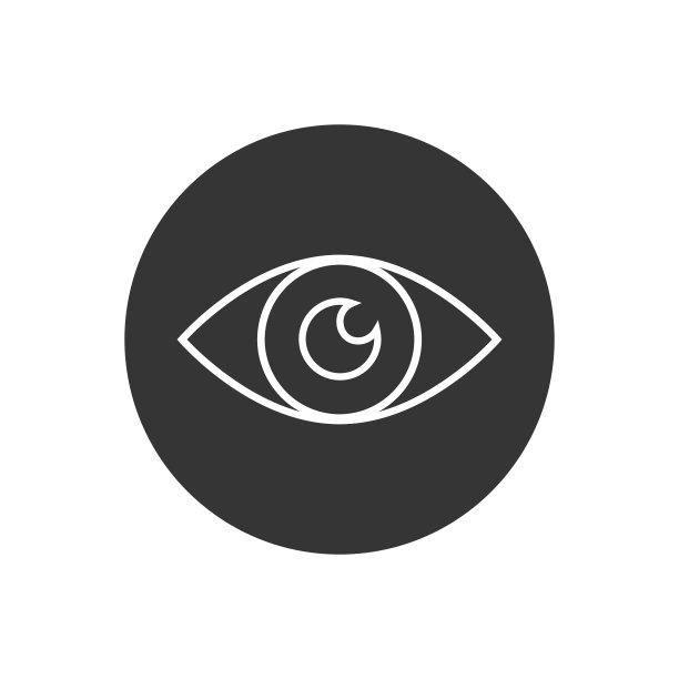 眼睛线条图标标志。矢量素材图片下载
