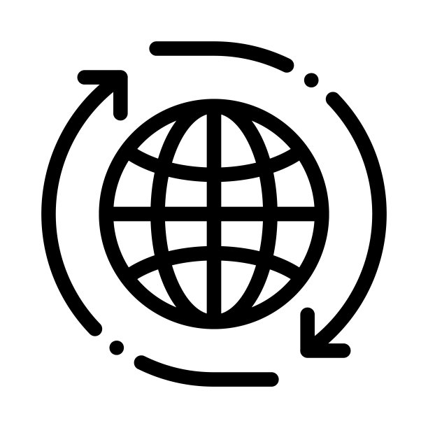 世界互联网网络图标矢量轮廓插图图片下载