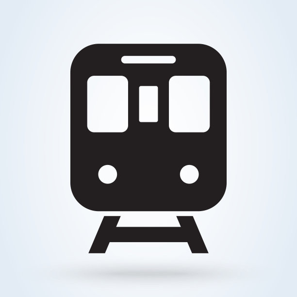 地铁交通图标，正面视图。地铁交通的象征。矢量插图。图片下载