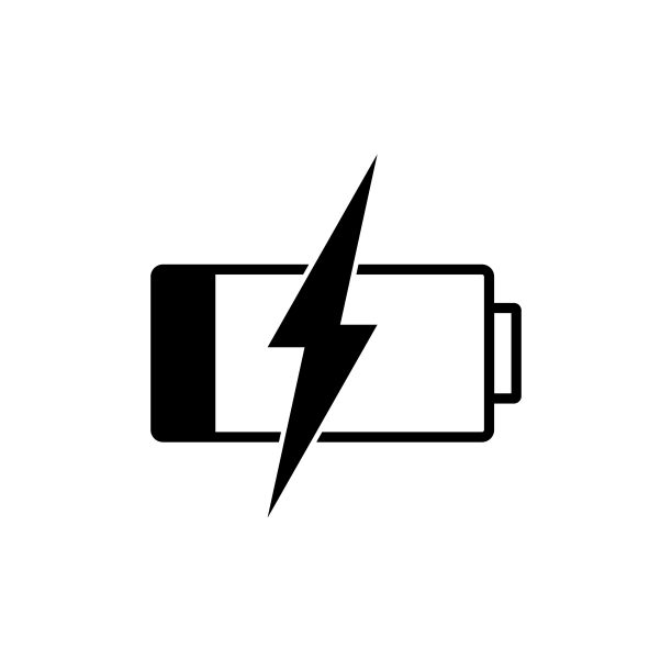 电源电池或电池充电图标在孤立的白色背景上的黑色。每股收益10向量。图片下载