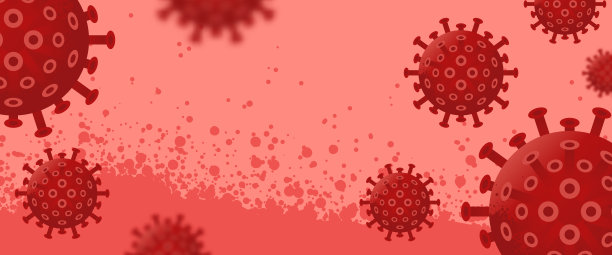 新型冠状病毒。病毒Covid 19-NCP。冠状病毒是指单链RNA病毒。背景与现实的3d黄色病毒细胞。水平横幅，海报，标题网站图片下载