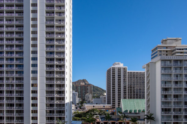 威基基瓦胡岛的建筑图片下载