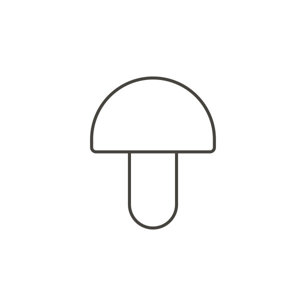 真菌矢量图标。来自食物概念的简单元素插图。真菌矢量图标。饮料概念矢量插图。图片下载