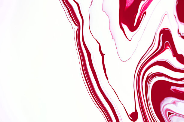 明亮的粉红色大理石花纹光栅背景。液体彩色波浪极简时尚插画。玫瑰红色和白色的抽象流体艺术。丙烯酸和油画流创造性的当代背景。图片下载