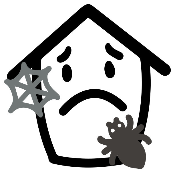 带有蜘蛛的房子图标图片下载