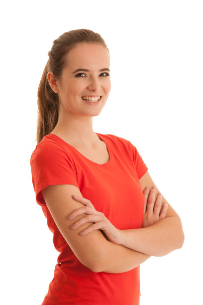 快乐的年轻白人女子肖像图片下载