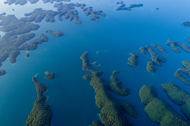 千岛湖航拍照片。图片下载