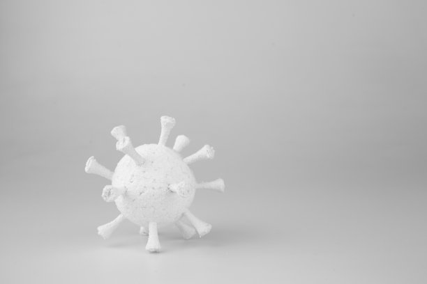 COVID-19冠状病毒单型白色柔和心情。图片下载