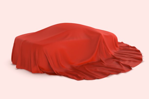 3d覆盖跑车孤立在白色背景，新车展示库存照片图片下载
