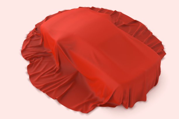 3d覆盖跑车孤立在白色背景，新车展示库存照片图片下载