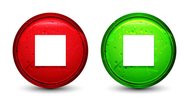 停止播放图标数字几何设计圆形按钮设置插图图片下载