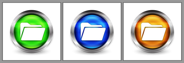 文件夹图标现代眼球圆形按钮设置插图图片下载