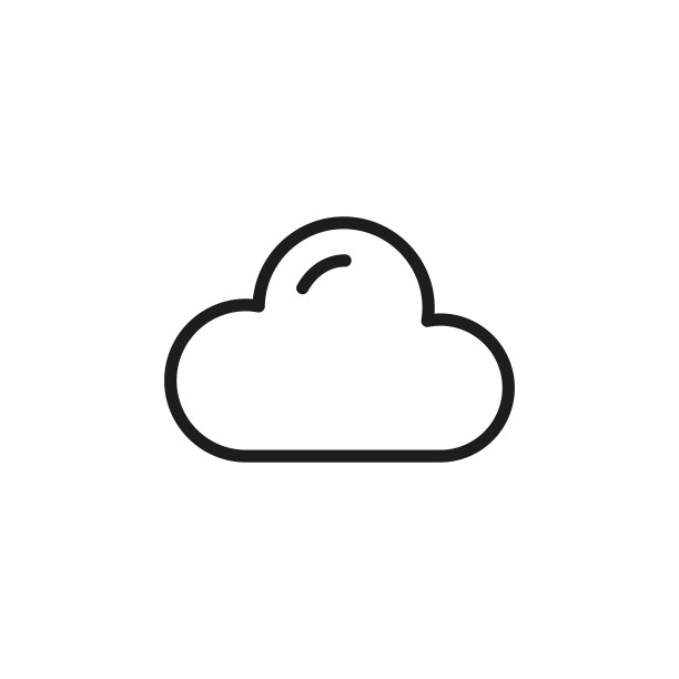 简单的云线图标。图片下载