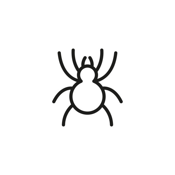 简单的蜘蛛线图标。图片下载