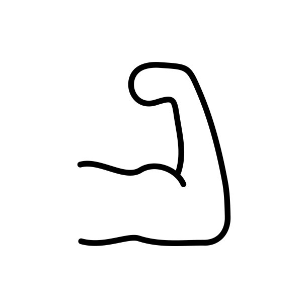 简单的肌肉线条图标。图片下载