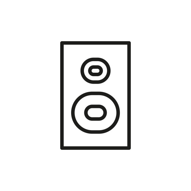 简约扬声器线性图标图片下载