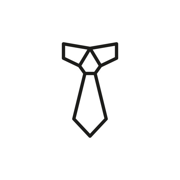 简单的领带线图标。图片下载