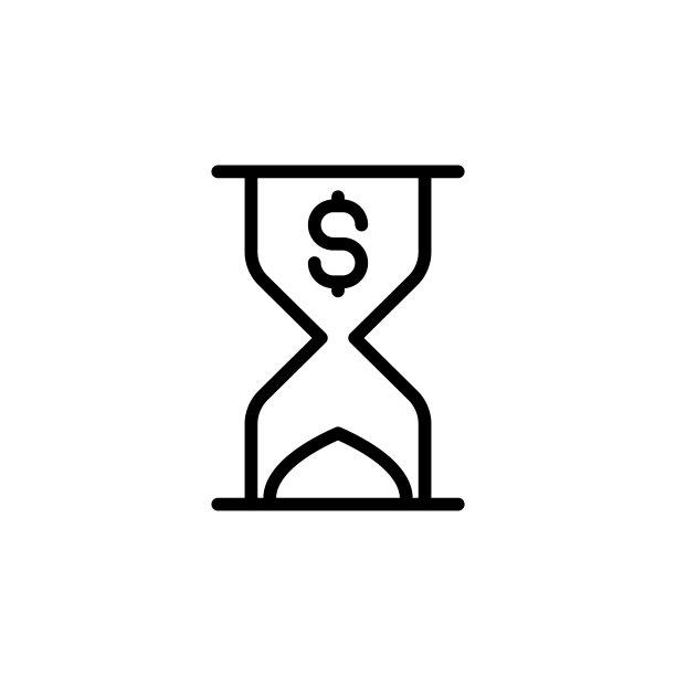 时间就是金钱线性图标图片下载