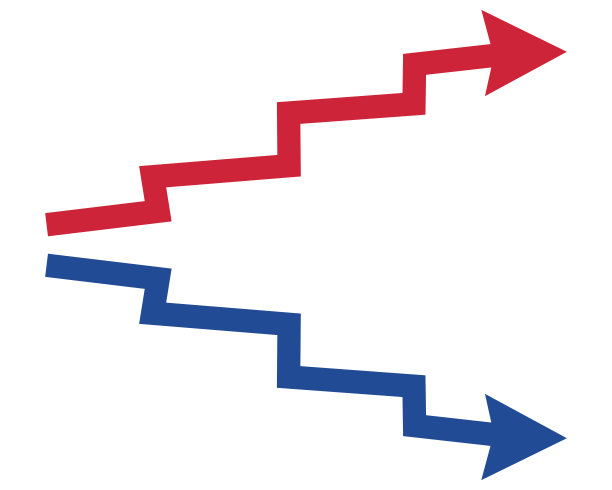 向下箭头矢量图，股市，崩盘图片下载