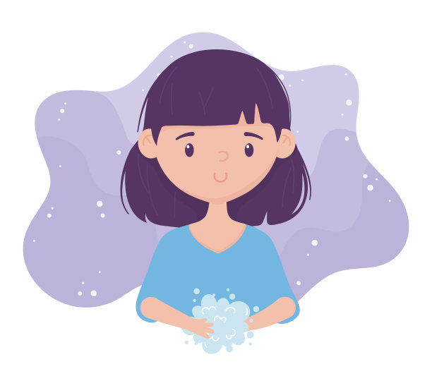 新冠肺炎预防：年轻女孩洗手素材图片
