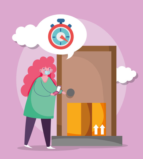 快速送货女士用手机上门电商网购新冠肺炎19冠状病毒图片下载