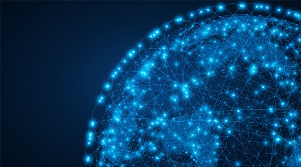 数字的全球网络。图片下载