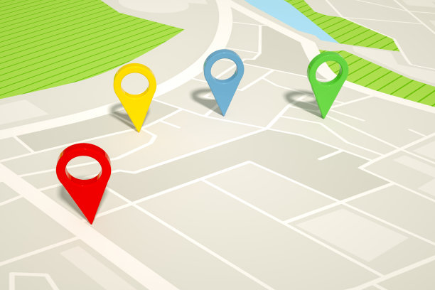 3D导航地图指针，标记针，旅行目的地图片下载