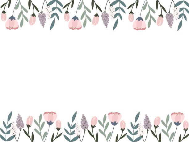 多彩的多花植物框架图片下载