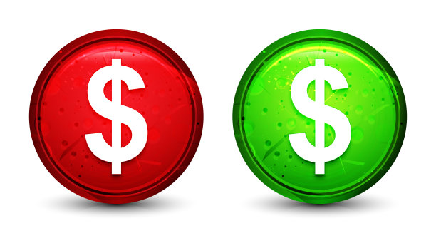 美元符号图标数字几何设计圆形按钮设置插图图片下载