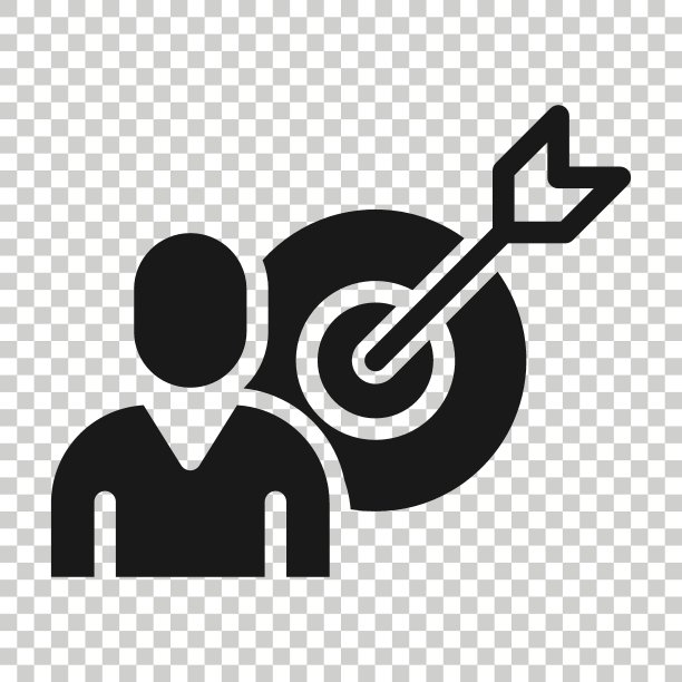 人们以平面风格的图标为目标。搜索人体矢量插图在白色孤立的背景。招聘业务理念。图片下载