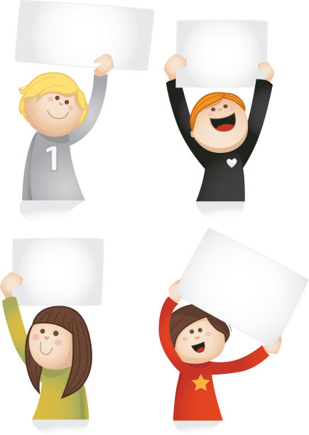 人们拿着留言板素材图片