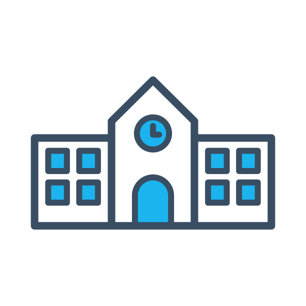 学校图标矢量模板插图设计图片下载