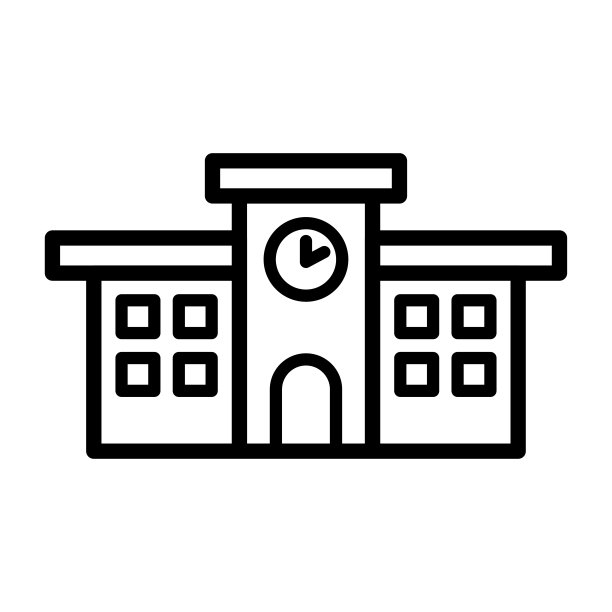 学校图标矢量模板插图设计图片下载