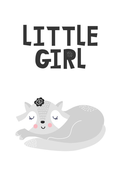 儿童海报与可爱的婴儿猫和手绘字母。婴儿保育室墙面艺术。矢量插图。图片下载