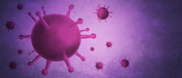 图解，显微镜下冠状病毒视图，病毒和疫苗的生产。冠状病毒发作有。素材图片