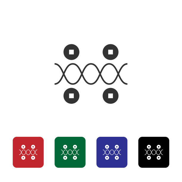 基因，基因矢量图标。来自生物技术概念的简单元素图解。基因，基因矢量图标。生物工程矢量插图。图片下载