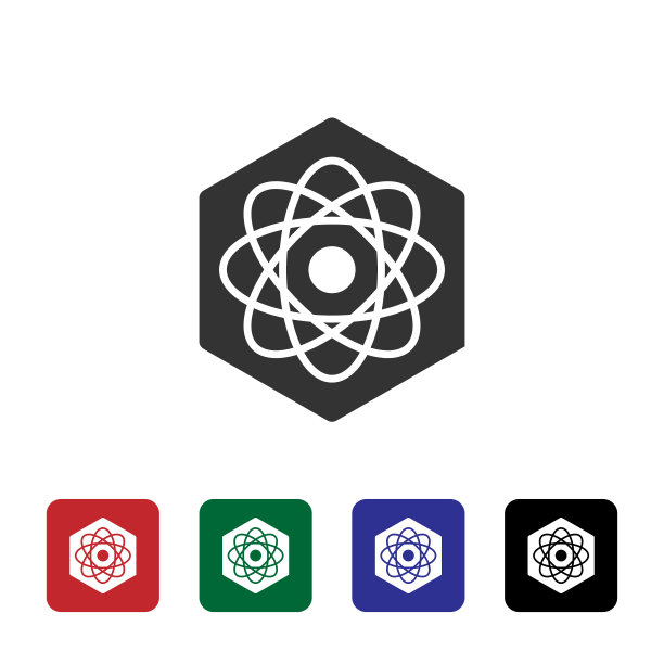 生物技术，原子矢量图标。来自生物技术概念的简单元素图解。生物技术，原子矢量图标。生物工程矢量插图。图片下载