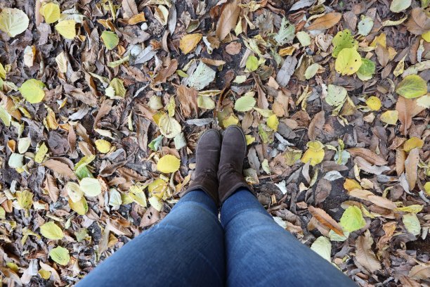 脚在秋天图片下载